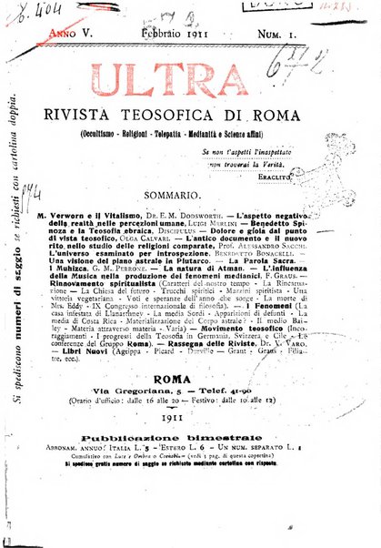 Ultra rivista teosofica di Roma