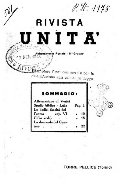 Unità rivista di vita spirituale