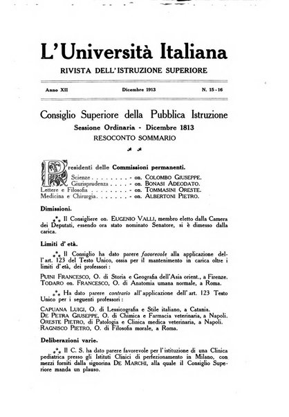 L'università italiana rivista dell'istruzione superiore