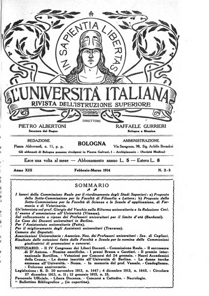 L'università italiana rivista dell'istruzione superiore