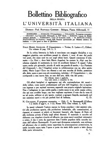 L'università italiana rivista dell'istruzione superiore