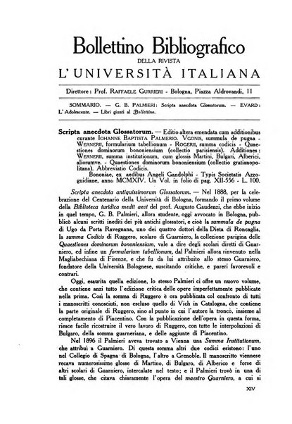 L'università italiana rivista dell'istruzione superiore