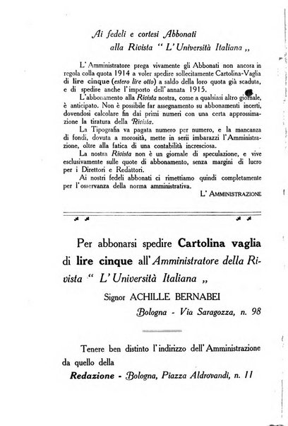 L'università italiana rivista dell'istruzione superiore