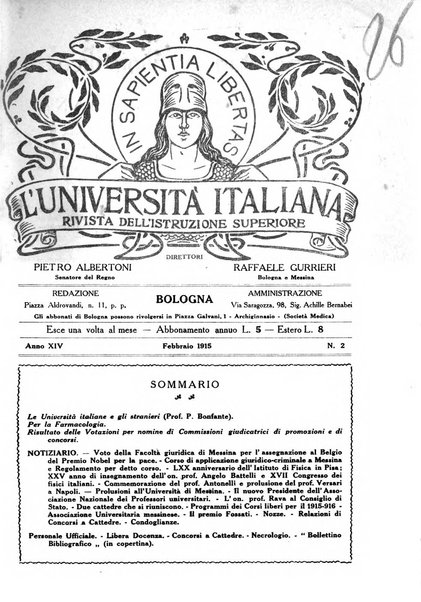 L'università italiana rivista dell'istruzione superiore