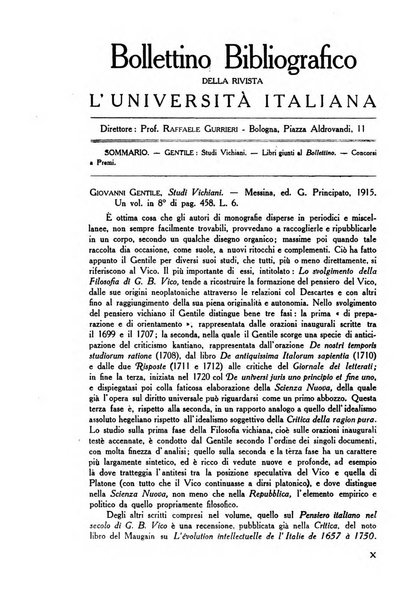 L'università italiana rivista dell'istruzione superiore