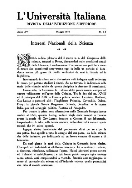 L'università italiana rivista dell'istruzione superiore