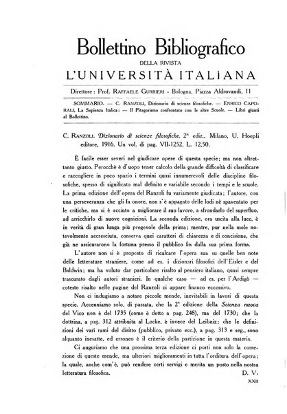 L'università italiana rivista dell'istruzione superiore