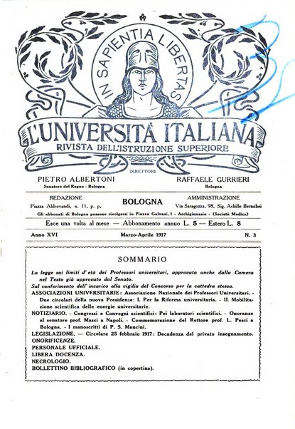 L'università italiana rivista dell'istruzione superiore