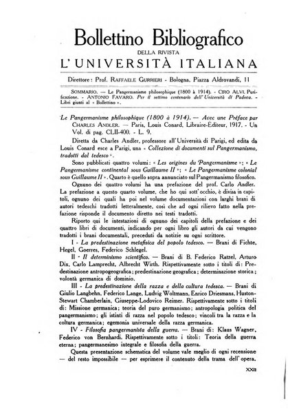 L'università italiana rivista dell'istruzione superiore