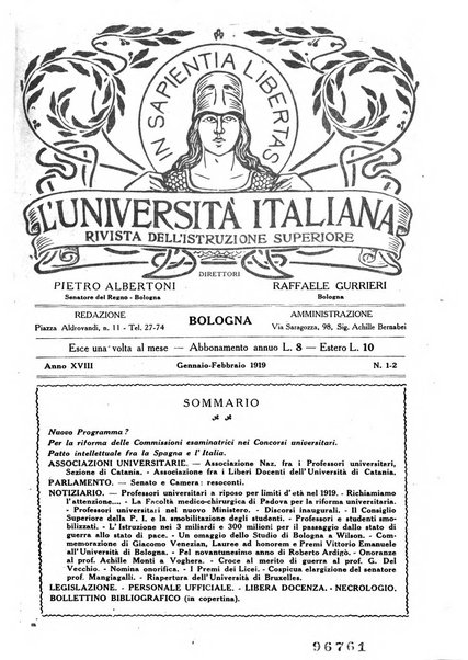 L'università italiana rivista dell'istruzione superiore