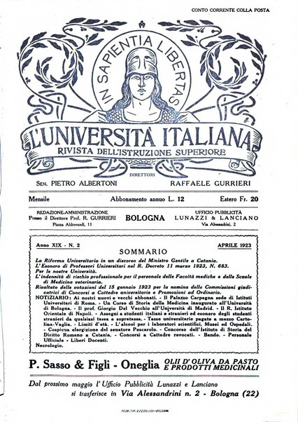 L'università italiana rivista dell'istruzione superiore