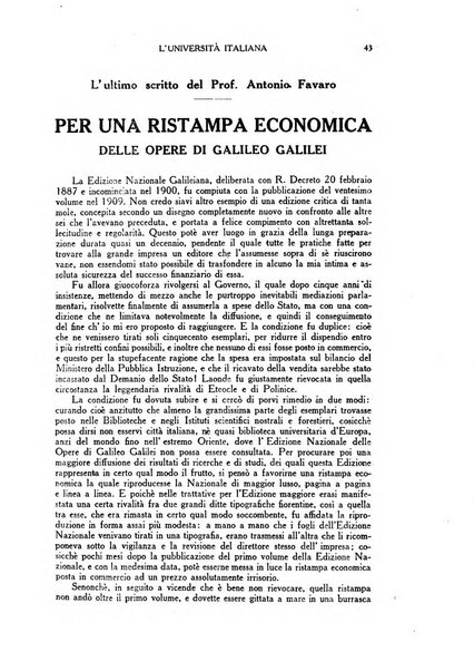 L'università italiana rivista dell'istruzione superiore