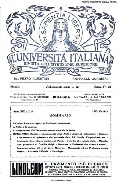 L'università italiana rivista dell'istruzione superiore