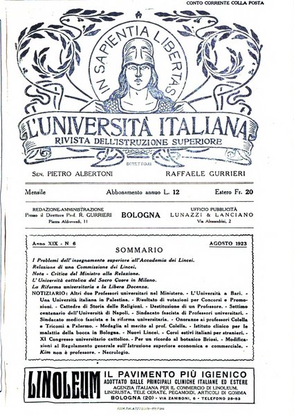 L'università italiana rivista dell'istruzione superiore