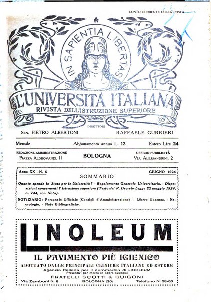 L'università italiana rivista dell'istruzione superiore