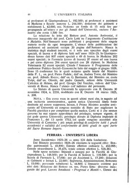 L'università italiana rivista dell'istruzione superiore