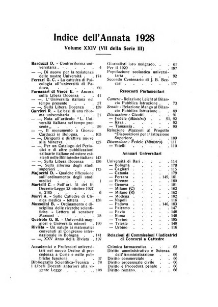 L'università italiana rivista dell'istruzione superiore