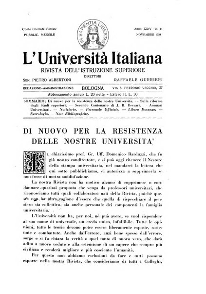 L'università italiana rivista dell'istruzione superiore