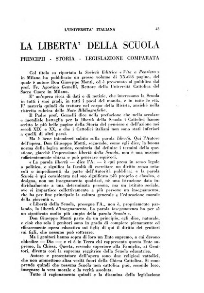 L'università italiana rivista dell'istruzione superiore