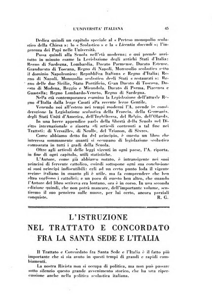 L'università italiana rivista dell'istruzione superiore