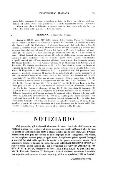 L'università italiana rivista dell'istruzione superiore