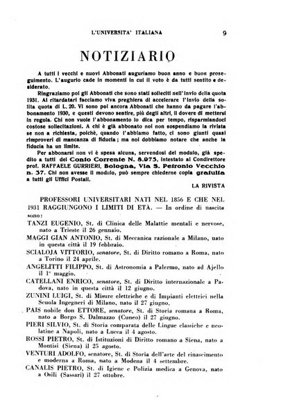 L'università italiana rivista dell'istruzione superiore