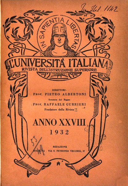 L'università italiana rivista dell'istruzione superiore