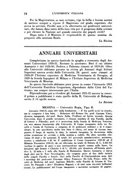 L'università italiana rivista dell'istruzione superiore