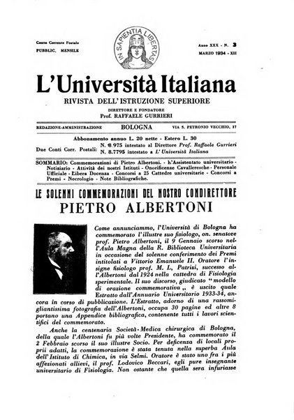 L'università italiana rivista dell'istruzione superiore