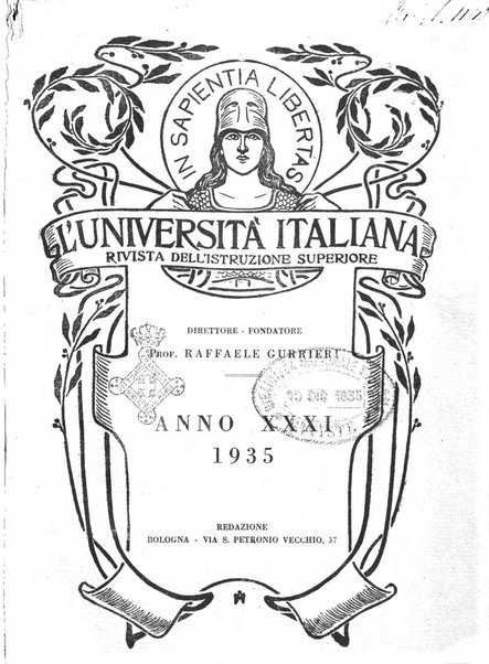 L'università italiana rivista dell'istruzione superiore