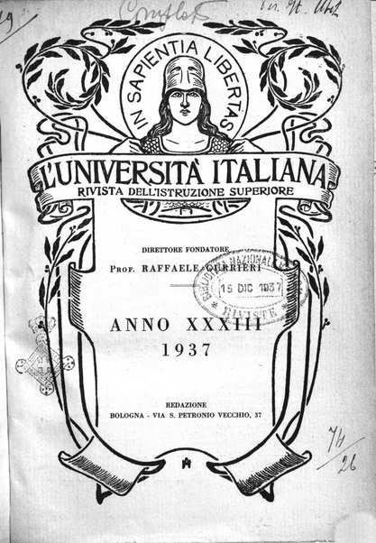 L'università italiana rivista dell'istruzione superiore