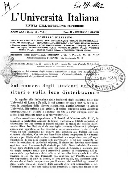 L'università italiana rivista dell'istruzione superiore