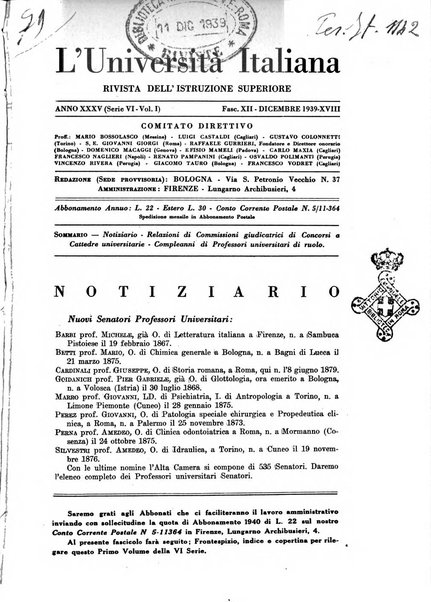 L'università italiana rivista dell'istruzione superiore