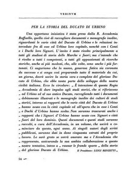 Urbinum bollettino di cultura ufficiale per gli atti della brigata urbinate degli amici dei monumenti, della reale Accademia Raffaello e del reale Istituto di belle arti delle Marche