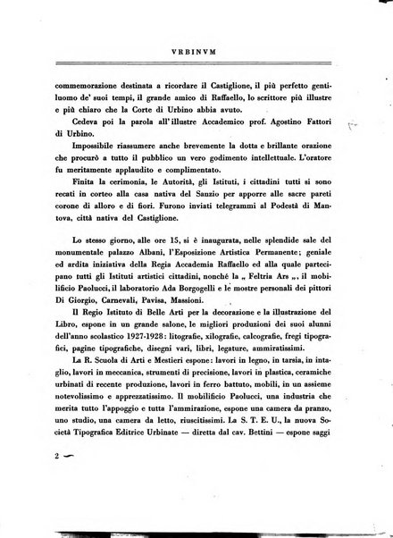 Urbinum bollettino di cultura ufficiale per gli atti della brigata urbinate degli amici dei monumenti, della reale Accademia Raffaello e del reale Istituto di belle arti delle Marche