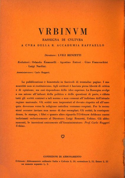 Urbinum bollettino di cultura ufficiale per gli atti della brigata urbinate degli amici dei monumenti, della reale Accademia Raffaello e del reale Istituto di belle arti delle Marche