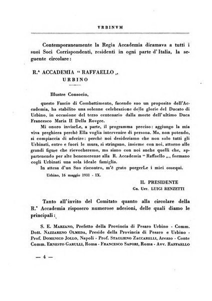 Urbinum bollettino di cultura ufficiale per gli atti della brigata urbinate degli amici dei monumenti, della reale Accademia Raffaello e del reale Istituto di belle arti delle Marche