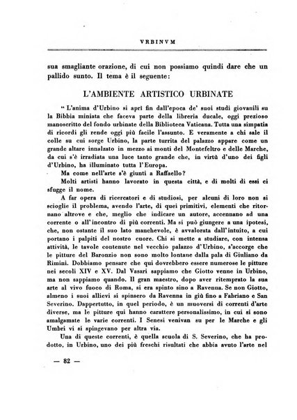 Urbinum bollettino di cultura ufficiale per gli atti della brigata urbinate degli amici dei monumenti, della reale Accademia Raffaello e del reale Istituto di belle arti delle Marche