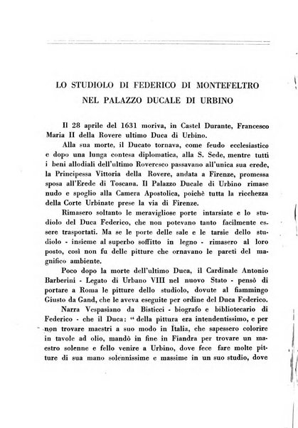 Urbinum bollettino di cultura ufficiale per gli atti della brigata urbinate degli amici dei monumenti, della reale Accademia Raffaello e del reale Istituto di belle arti delle Marche