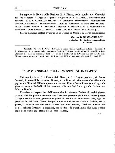 Urbinum bollettino di cultura ufficiale per gli atti della brigata urbinate degli amici dei monumenti, della reale Accademia Raffaello e del reale Istituto di belle arti delle Marche