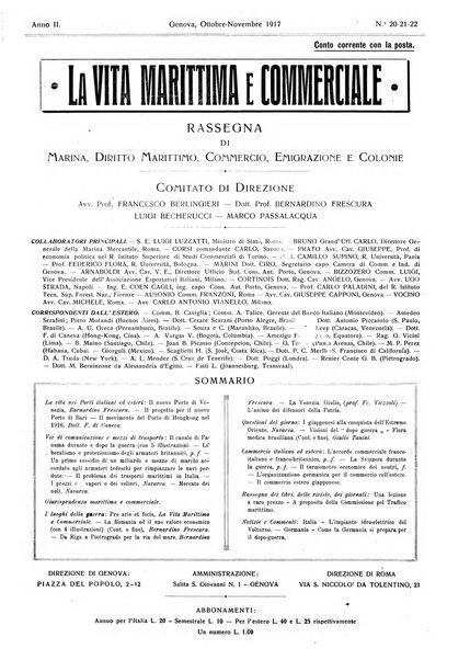 La vita marittima e commerciale rassegna di marina, diritto marittimo, commercio, emigrazione e colonie