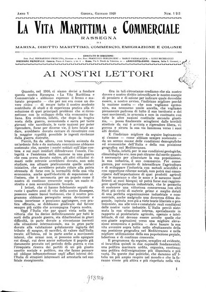 La vita marittima e commerciale rassegna di marina, diritto marittimo, commercio, emigrazione e colonie