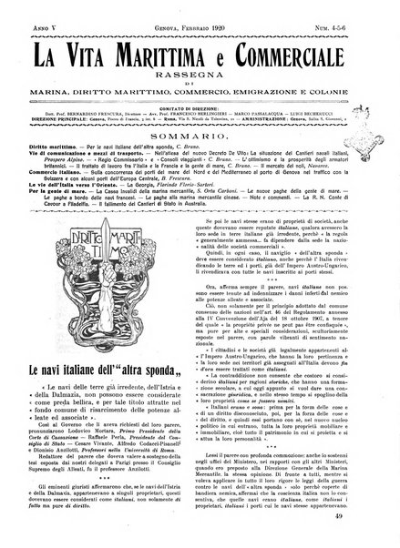 La vita marittima e commerciale rassegna di marina, diritto marittimo, commercio, emigrazione e colonie