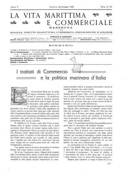 La vita marittima e commerciale rassegna di marina, diritto marittimo, commercio, emigrazione e colonie