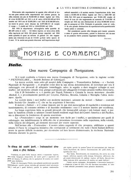 La vita marittima e commerciale rassegna di marina, diritto marittimo, commercio, emigrazione e colonie