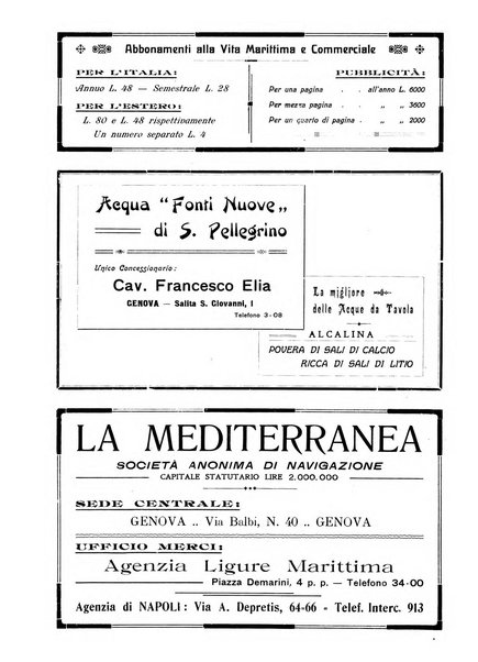 La vita marittima e commerciale rassegna di marina, diritto marittimo, commercio, emigrazione e colonie