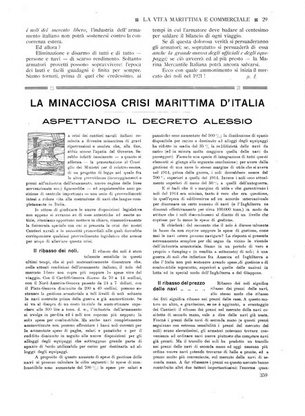 La vita marittima e commerciale rassegna di marina, diritto marittimo, commercio, emigrazione e colonie