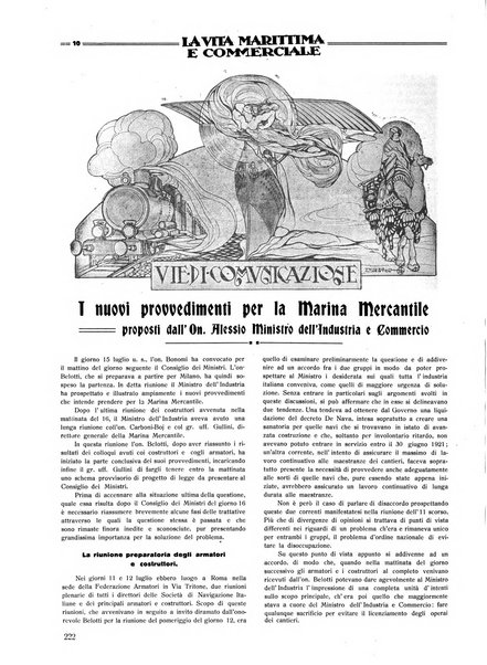 La vita marittima e commerciale rassegna di marina, diritto marittimo, commercio, emigrazione e colonie