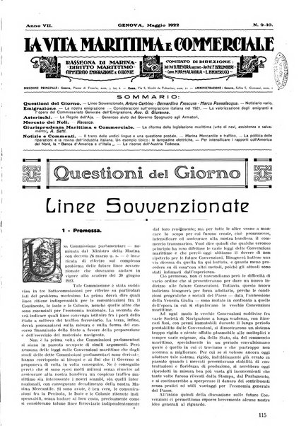 La vita marittima e commerciale rassegna di marina, diritto marittimo, commercio, emigrazione e colonie