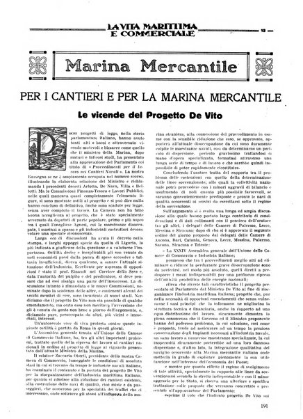 La vita marittima e commerciale rassegna di marina, diritto marittimo, commercio, emigrazione e colonie